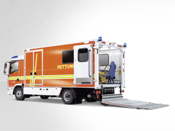 MULTIFUNCTION VEHICLE BARIATRIC, SPECIAL INFECTION AND INTENSIVE CARE TRANSPORT AMBULANCE, 10 T