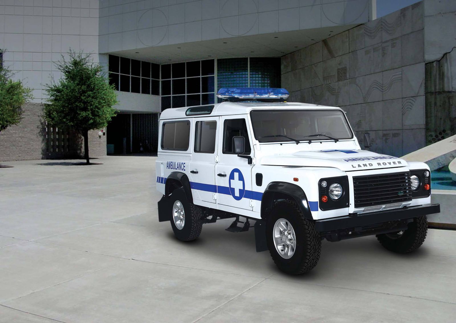 Land Rover Defender 110 Station Wagon cứu thương